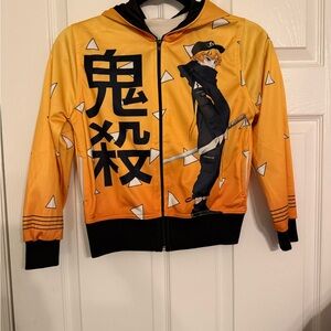 Anime Graphic Yellow Hoodie